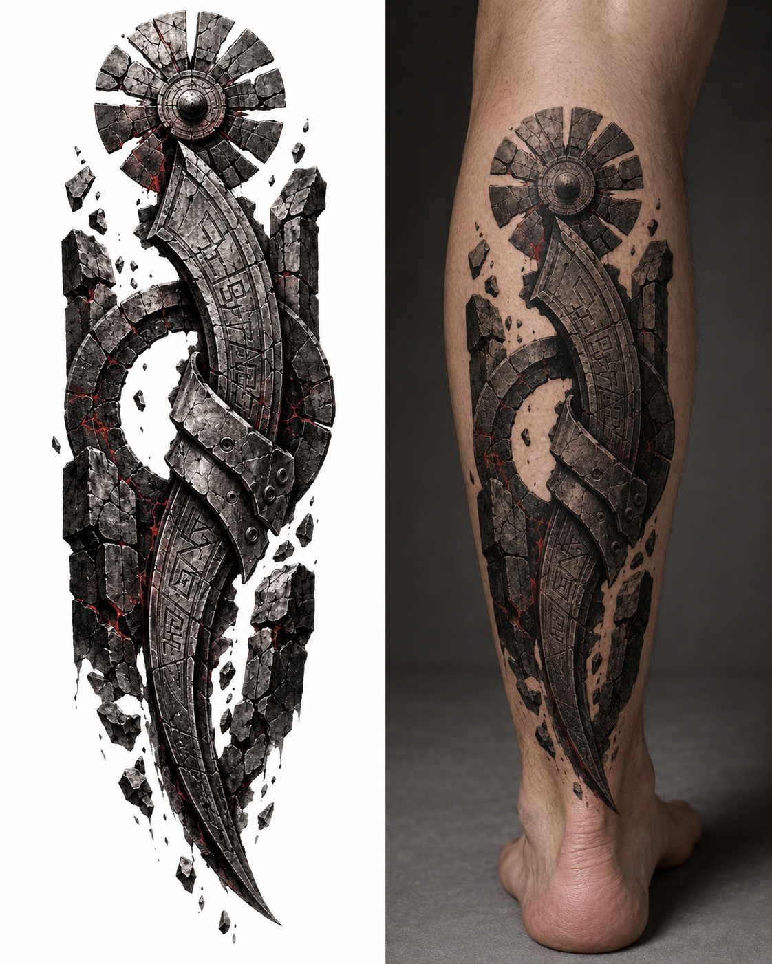 FALX RELIC from the Dacian Symbolism — EUR 15 tattoo collection